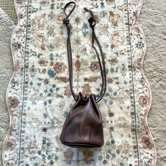 Coach Vintage Littleton Brown Leather Drawstring Bag - Picture 4 of 15